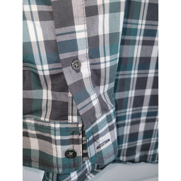 Wrangler Mens Blue & Green Button up Shirt size L - Picture 3 of 9